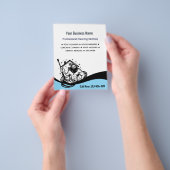 Grappige drukwas huisreinigingsfolder flyer (Hand)