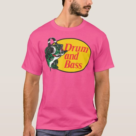 Grappige drum en bas voor muziekliefhebbers t-shirt (Voorkant)