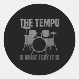 Grappige Drumkuns voor Mannen Vrouwen Drumline Dru Ronde Sticker