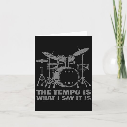 Grappige Drumkunsst voor Mannen Vrouwen Drumline D Kaart (Voorkant)