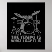 Grappige drumkunst voor mannen vrouwen drumline dr poster (Voorkant)