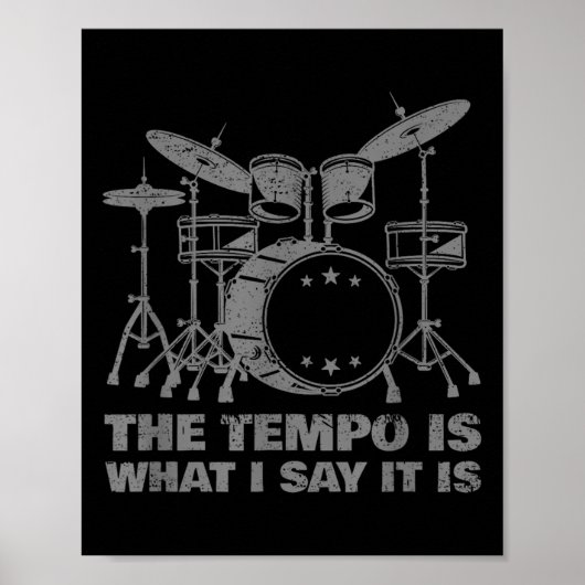 Grappige drumkunst voor mannen vrouwen drumline dr poster (Voorkant)