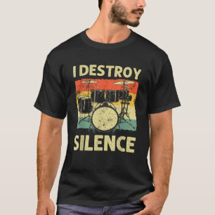 Grappige drumkunst voor mannen vrouwen drumline dr t-shirt