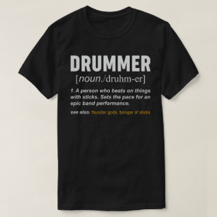 Grappige Drummer Definitie Muzikant Band Drums Quo T-shirt