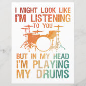 Grappige Drummer Kunst Voor Mannen Vrouwen Drumspe (Achterkant)