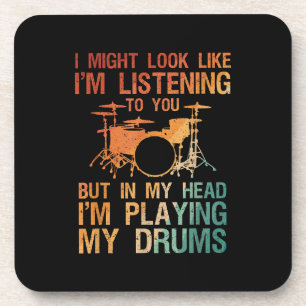 Grappige Drummer Kunst Voor Mannen Vrouwen Drumspe Bier Onderzetter