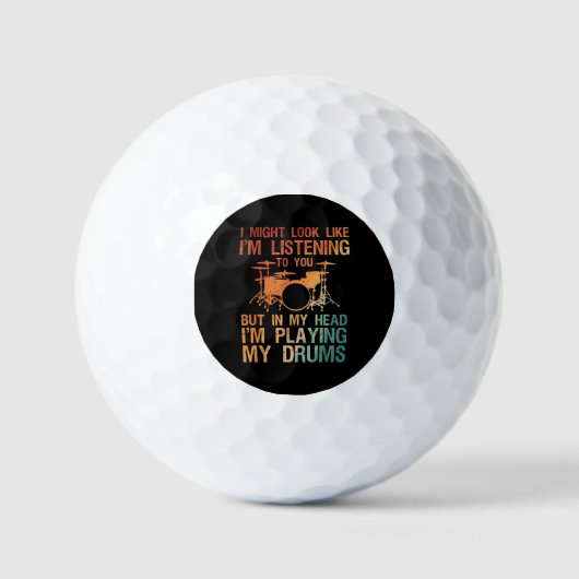 Grappige Drummer Kunst Voor Mannen Vrouwen Drumspe Golfballen (Voorkant)