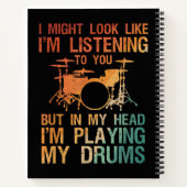 Grappige Drummer Kunst Voor Mannen Vrouwen Drumspe Notitieboek (Achterkant)