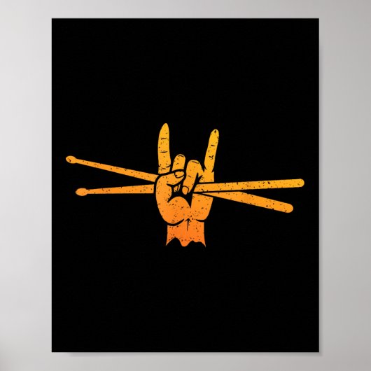 Grappige Drummer Kunst Voor Mannen Vrouwen Kindere Poster (Voorkant)