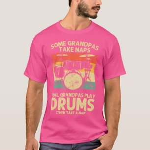 Grappige Drummer Kunst voor Opa Mannen Drumline Dr T-shirt