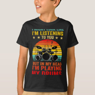Grappige Drummer Mannen Vrouwen Drumline Drummen M T-shirt
