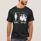 Grappige Drummer Mijn Vrouw Uw Vrouw Gift voor Man T-shirt (Voorkant)