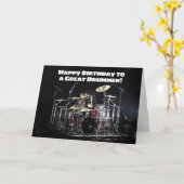 Grappige drummer Rhythm Method Verjaardag Kaart (Gele Bloem)