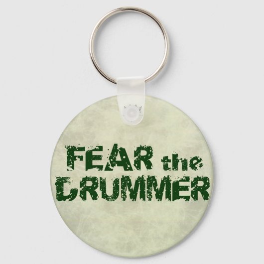 Grappige Drummer Sleutelhangers Vrees de Drummer (Voorkant)