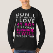 Grappige Drummers Partner: Niet Flirten, Mijn Jong T-shirt (Voorkant)