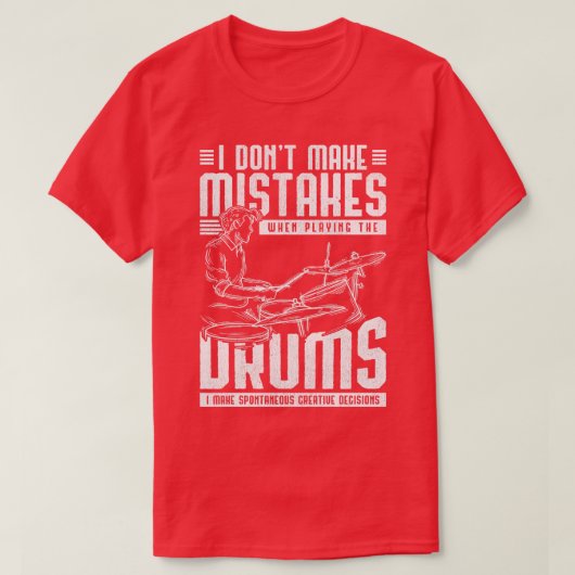 Grappige Drums Gift Drummer Percussie T-shirt (Design voorkant)