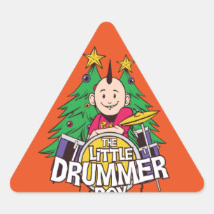 Grappige Drums Kerstontwerp Voor Drummer Boy Sticker