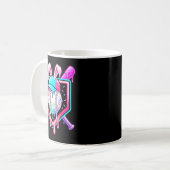 Grappige Druppelende Drip Konijn Bunny Honkbal Pas Koffiemok (Voorkant links)