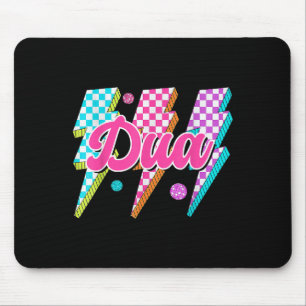 Grappige Dua Lightning Bolt Checkered I Love Dua 8 Muismat