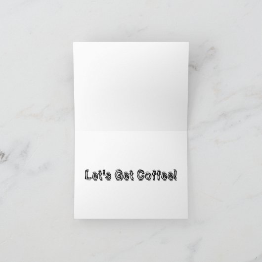 Grappige dubbele espresso kat kaart (Binnen)