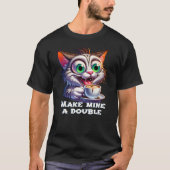 Grappige dubbele espresso kat t-shirt (Voorkant)