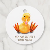Grappige Duck Gift Labels - aangepaste tekst (Achterkant)