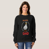Grappige Duck Papa Duck Lover Grappige Duck Eigena Trui (Voorkant volledig)