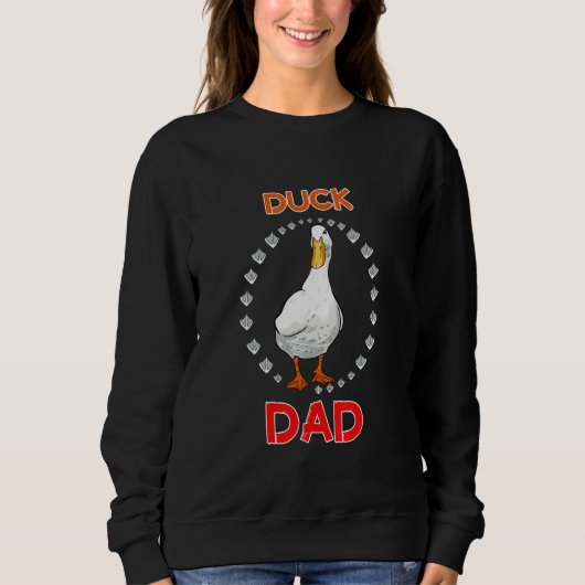 Grappige Duck Papa Duck Lover Grappige Duck Eigena Trui (Voorkant)