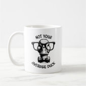 Grappige Duck Quote Nerdy Animal Cartoon Design Koffiemok (Links)
