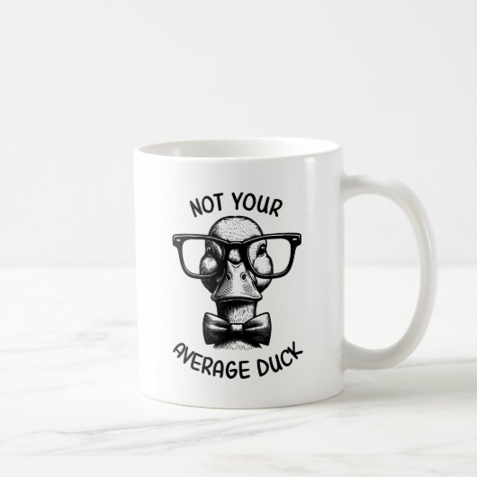 Grappige Duck Quote Nerdy Animal Cartoon Design Koffiemok (Rechts)
