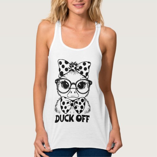 Grappige Duck Quote Sarcastische Humor voor Duck L Tanktop (Voorkant)