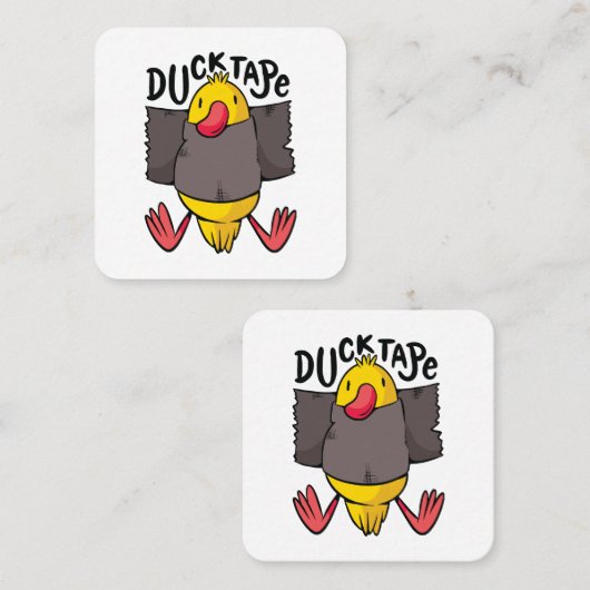Grappige Duck Tape Vierkante Visitekaartje (Voorkant / Achterkant)