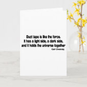 Grappige ducttape-quote kaart (Gele Bloem)