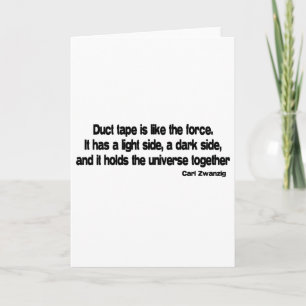 Grappige ducttape-quote kaart