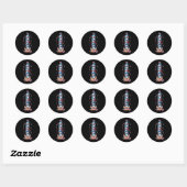 Grappige Duif Amerikaanse Vlag Herdenkingsdag 4e Ronde Sticker (Vel)