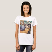 Grappige Duif Bowling Strike Cartoon Kunst T-shirt (Voorkant volledig)