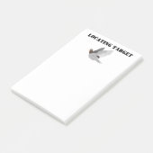 Grappige Duif Cartoon, "Locating Target" Vogel Hum Post-it® Notes (Schuin)