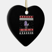 Grappige Duif Lelijk Kerstfeest Keramisch Ornament (Rechts)