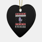 Grappige Duif Lelijk Kerstfeest Keramisch Ornament (Links)