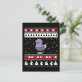 Grappige duif lelijke kerst briefkaart (Staand voorkant)