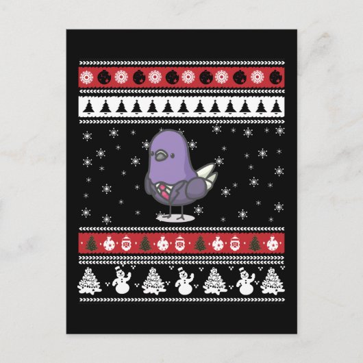 Grappige duif lelijke kerst briefkaart (Voorkant)