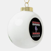 Grappige duif lelijke kerst keramische bal ornament (Links)