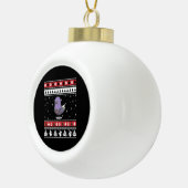 Grappige duif lelijke kerst keramische bal ornament (Rechts)