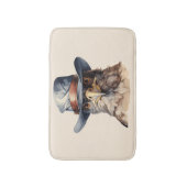 Grappige duif met een cowboy pet, waterverf badmat (Voorkant Verticaal)