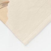 Grappige duif met een cowboy pet, waterverf fleece deken (Hoek)