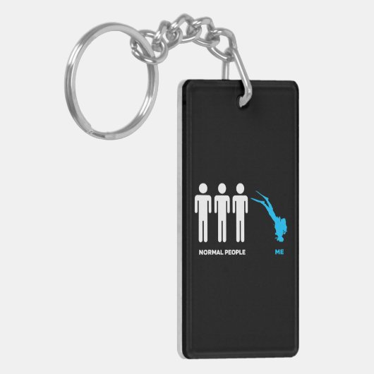 Grappige duik duik duik duiker sleutelhanger (Voorkant Links)