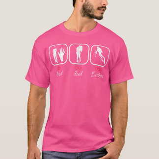 Grappige duik voor duiken Mannen slecht goed Uitst T-shirt