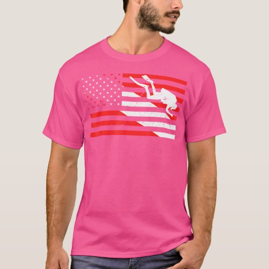 Grappige Duikuitrusting Duikvlag Professionele Dui T-shirt (Voorkant)