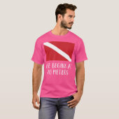Grappige Duikvlag Duiken 20 Meter T-shirt (Voorkant volledig)
