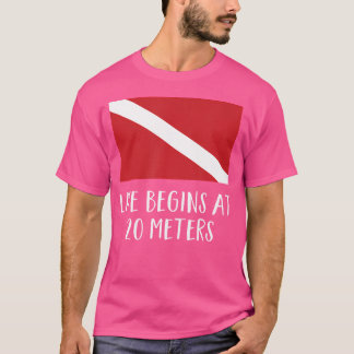 Grappige Duikvlag Duiken 20 Meter T-shirt
